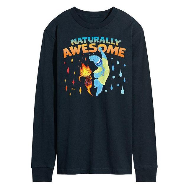 Disneys Elemental Mens Naturally Awesome Long Sleeve Blue Product Image