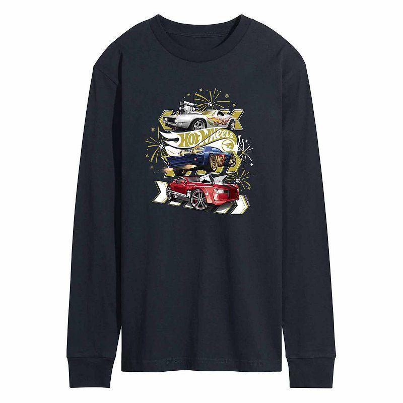 Mens Hot Wheels New Years Tee Blue Product Image