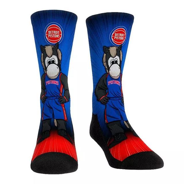 Rock Em Socks Detroit Pistons Mascot Pump Up Crew Socks, Mens Product Image