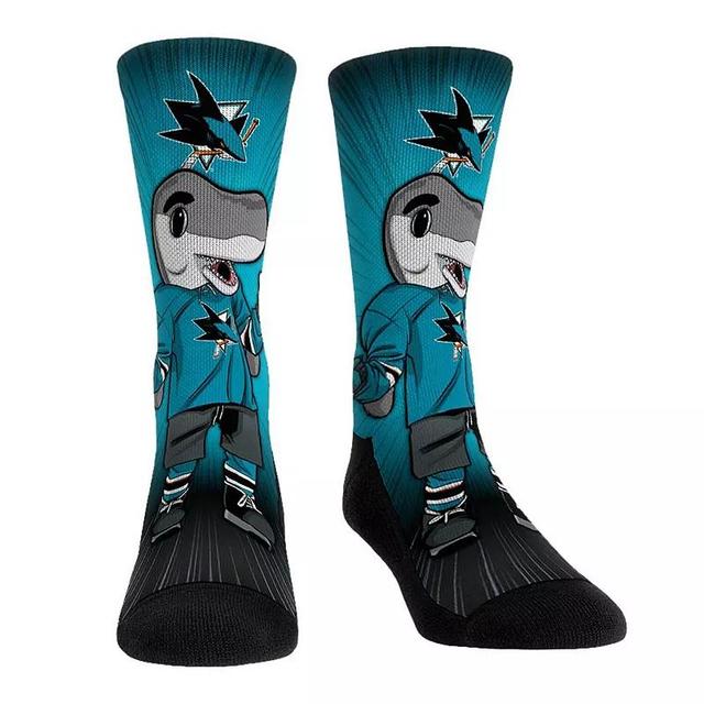 Rock Em Socks San Jose Sharks Mascot Pump Up Crew Socks, Mens Product Image