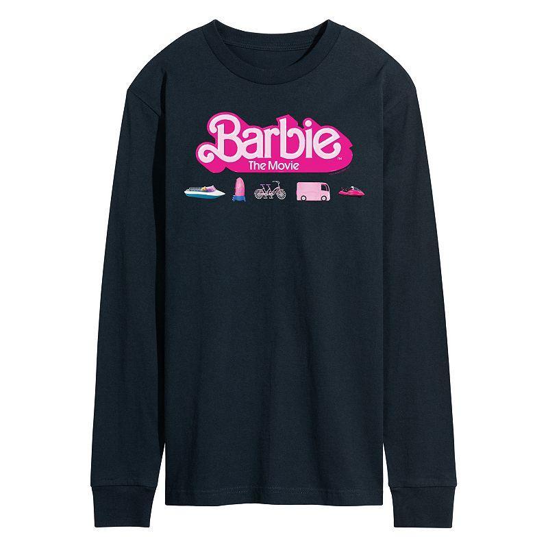 Mens Barbie Theatrical Vehicles Long Sleeve Graphic Tee Black Product Image