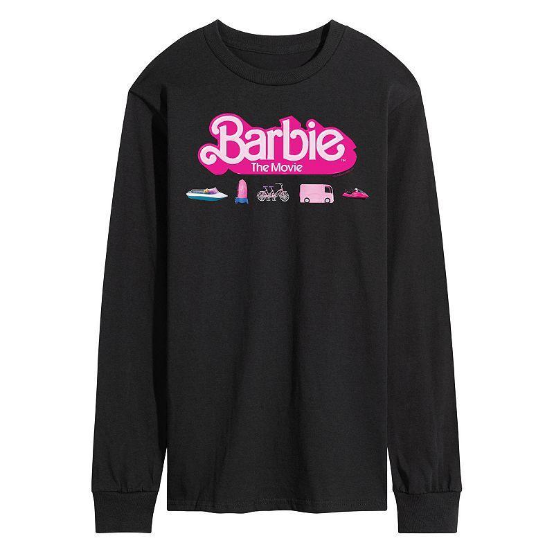 Mens Barbie Theatrical Vehicles Long Sleeve Graphic Tee Blue Product Image