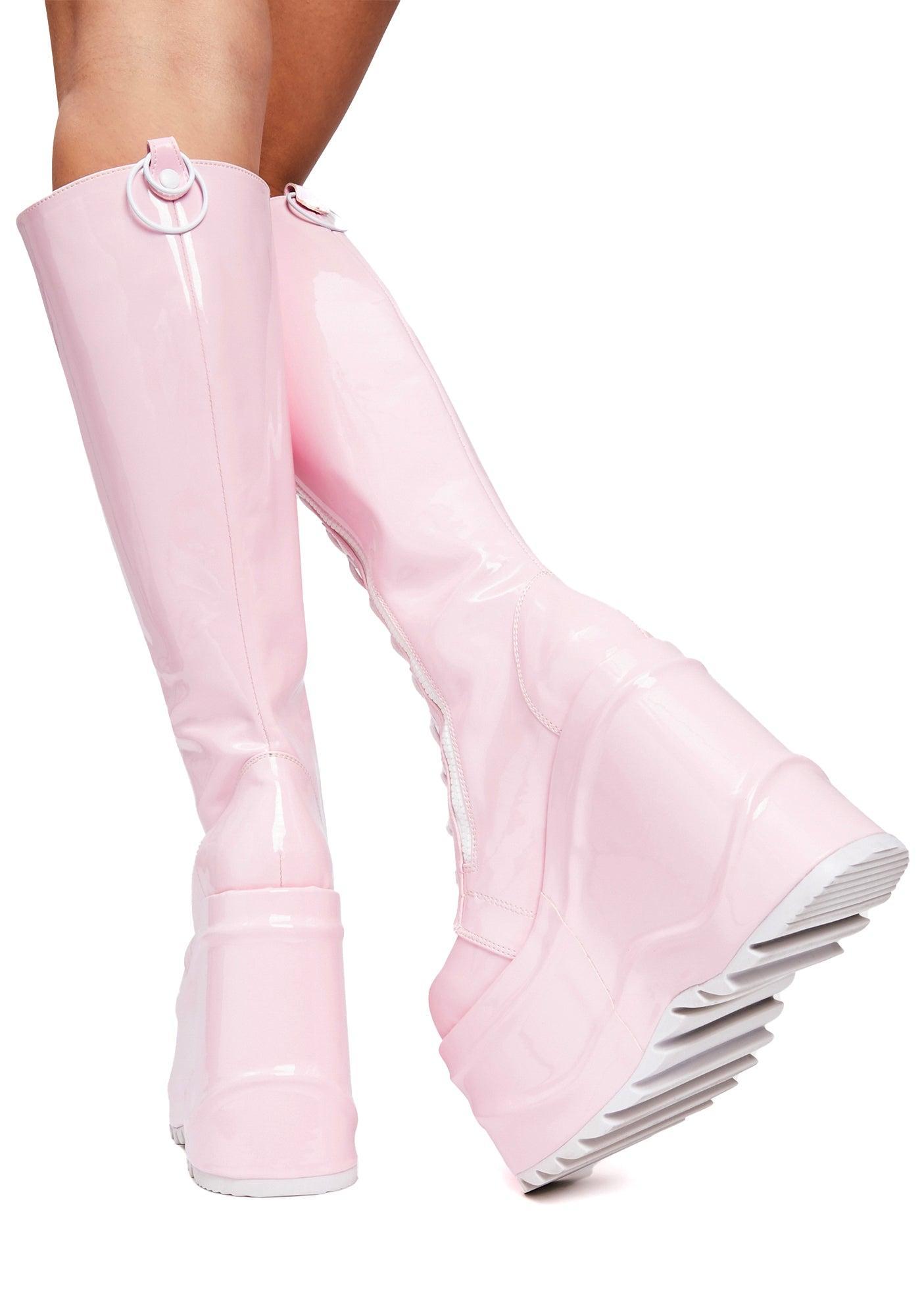 Sweet Evil Intentions Wedge Knee High Boots Male Product Image