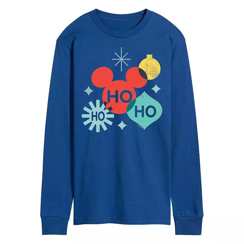 Disneys Mens Holiday Ho Ho Ho Shapes Long-sleeved Tee Product Image