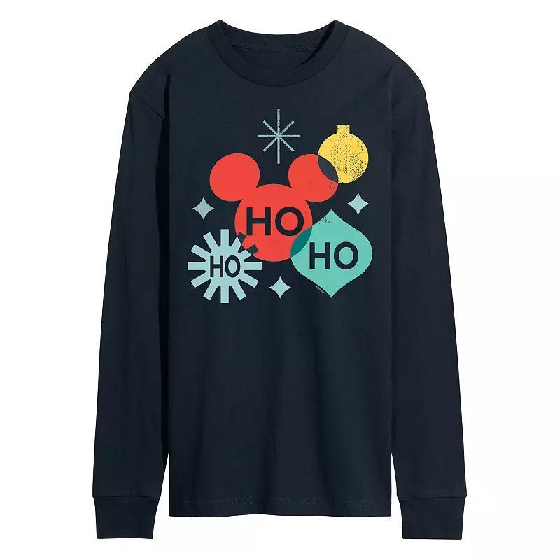 Disneys Mens Holiday Ho Ho Ho Shapes Long-sleeved Tee Product Image