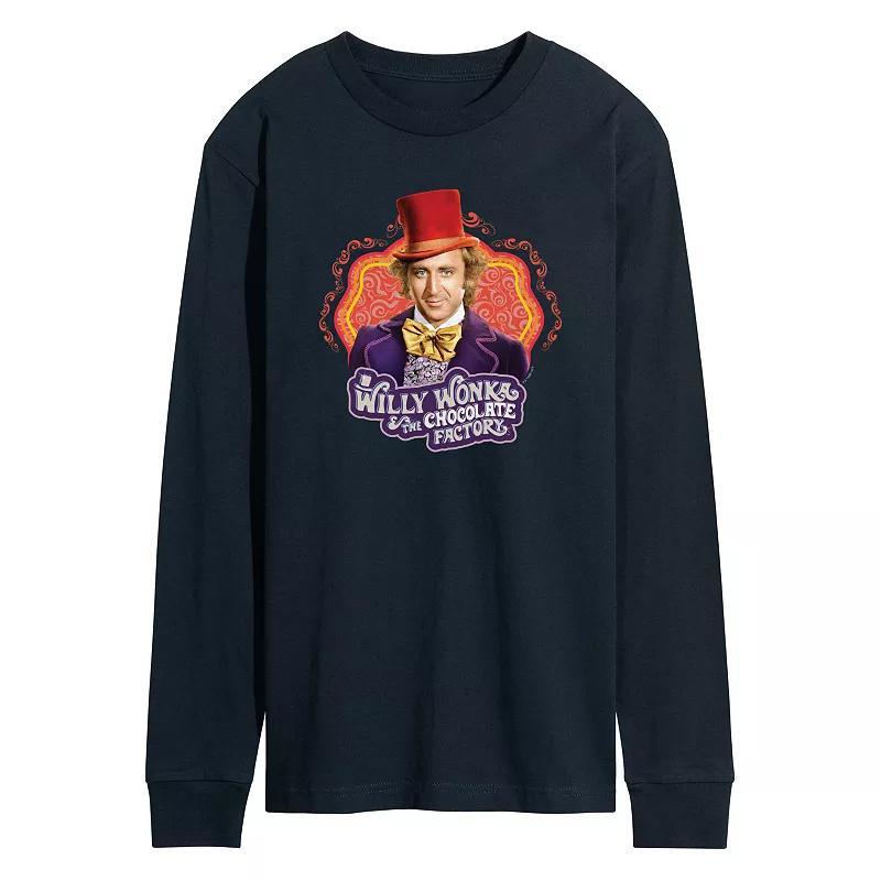 Mens Willy Wonka Long Sleeve Graphic Tee Product Image