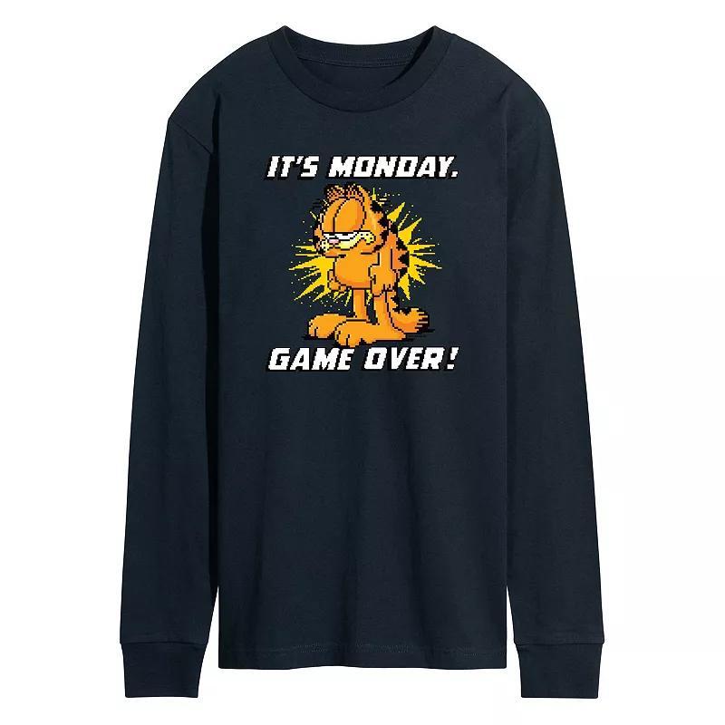 Mens Garfield Its Monday Long Sleeve Graphic Tee Product Image