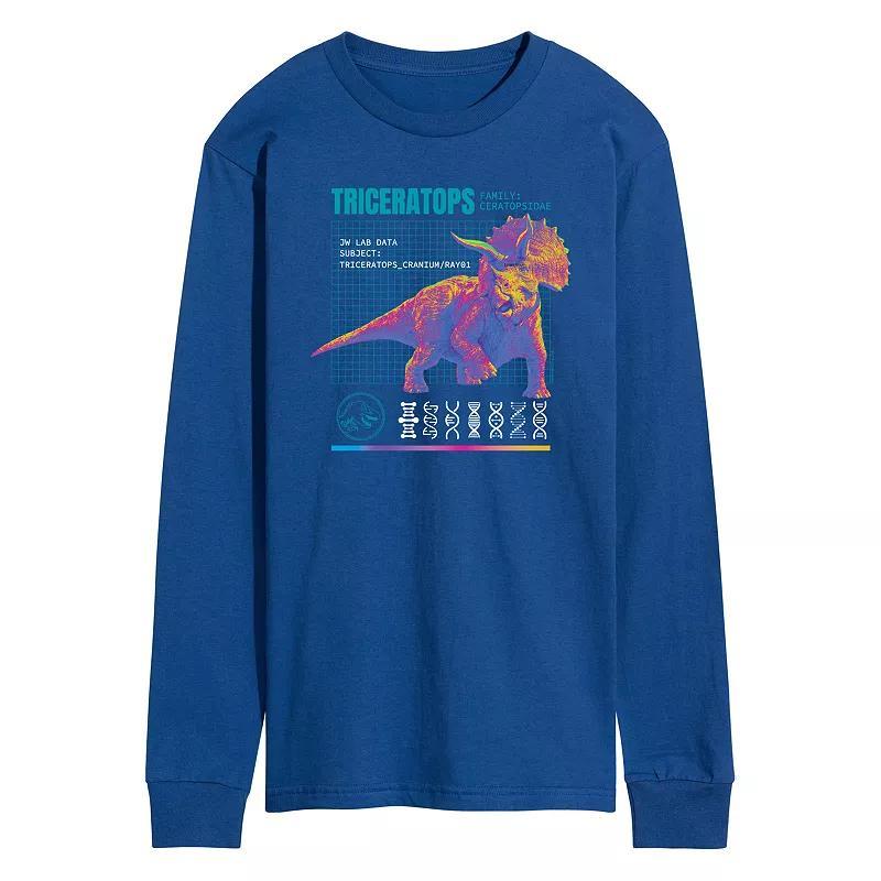 Mens Jurassic World Triceratops Long Sleeve Black Product Image