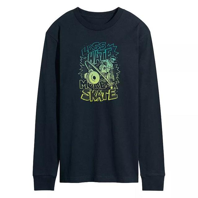 Mens Retro Less Hate More Skate Long Sleeve Graphic Tee Product Image