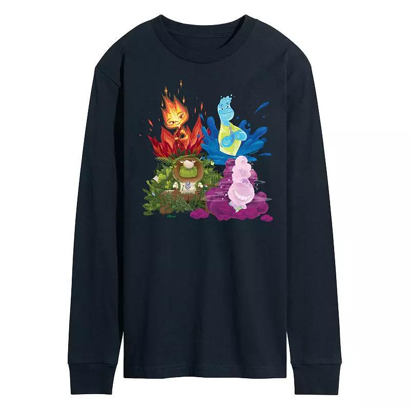 Disneys Elemental Mens Group Long Sleeve Blue Product Image