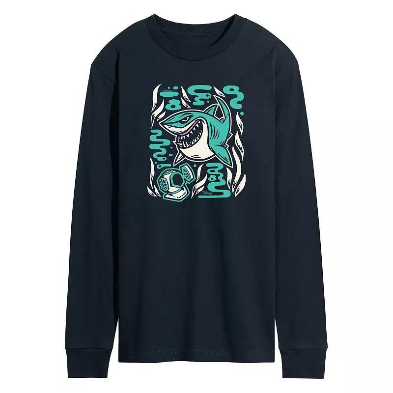 Disney / Pixars Finding Nemo Bruce Mens Long Sleeve Graphic Tee Blue Product Image