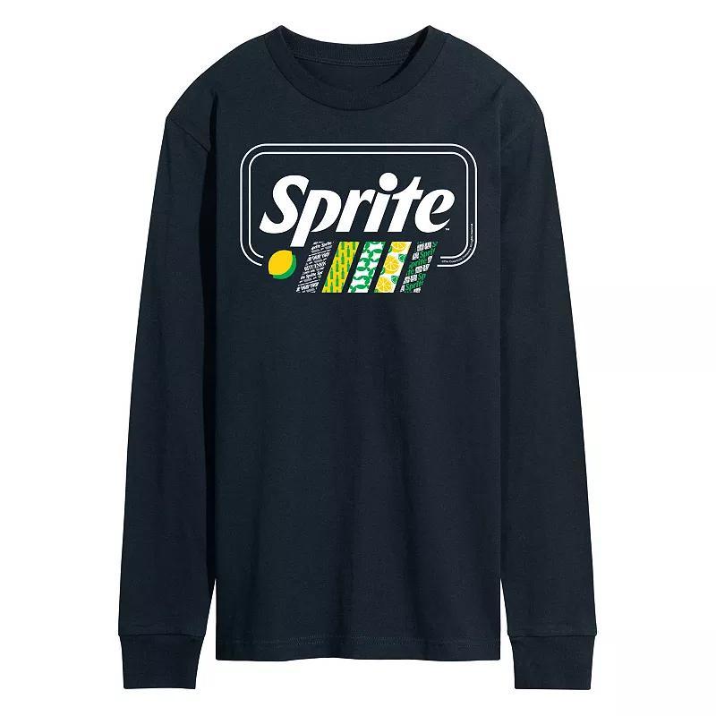 Mens Sprite Pattern Stripes Long Sleeve Graphic Tee Product Image