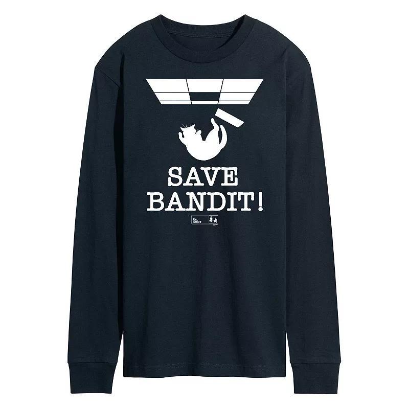 Mens The Office Save Bandit Long Sleeve Tee Blue Product Image