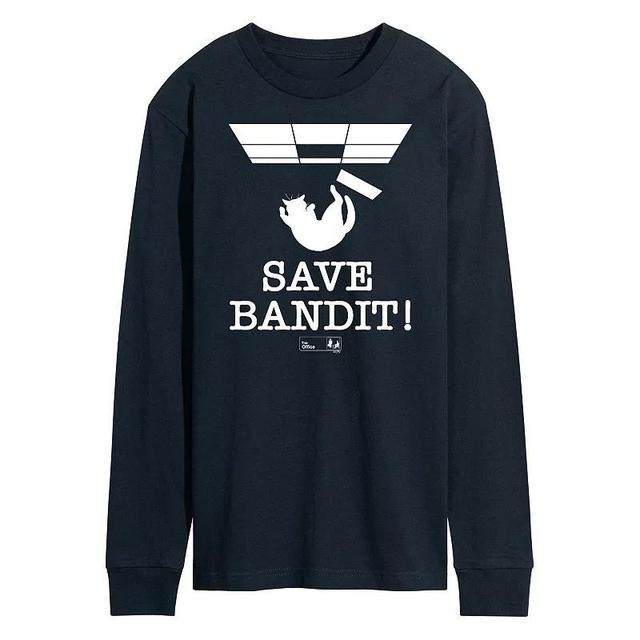 Mens The Office Save Bandit Long Sleeve Tee Blue Product Image