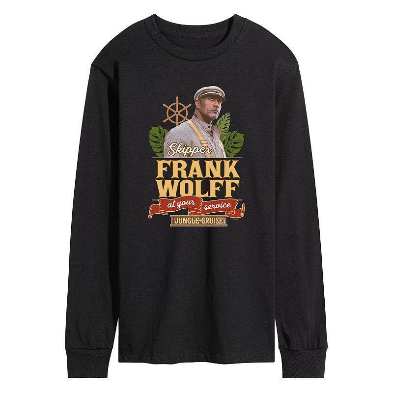 Disneys Jungle Cruise Mens Skipper Frank Wolff Long Sleeve Graphic Tee Black Product Image