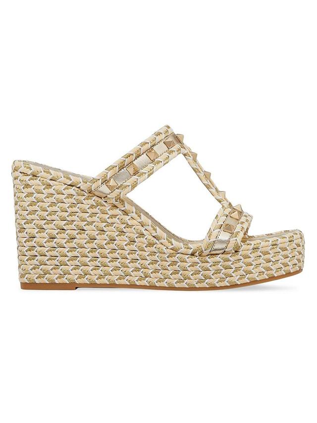 Valentino Garavani Rockstud Torchon Wedge Slide Sandal Product Image