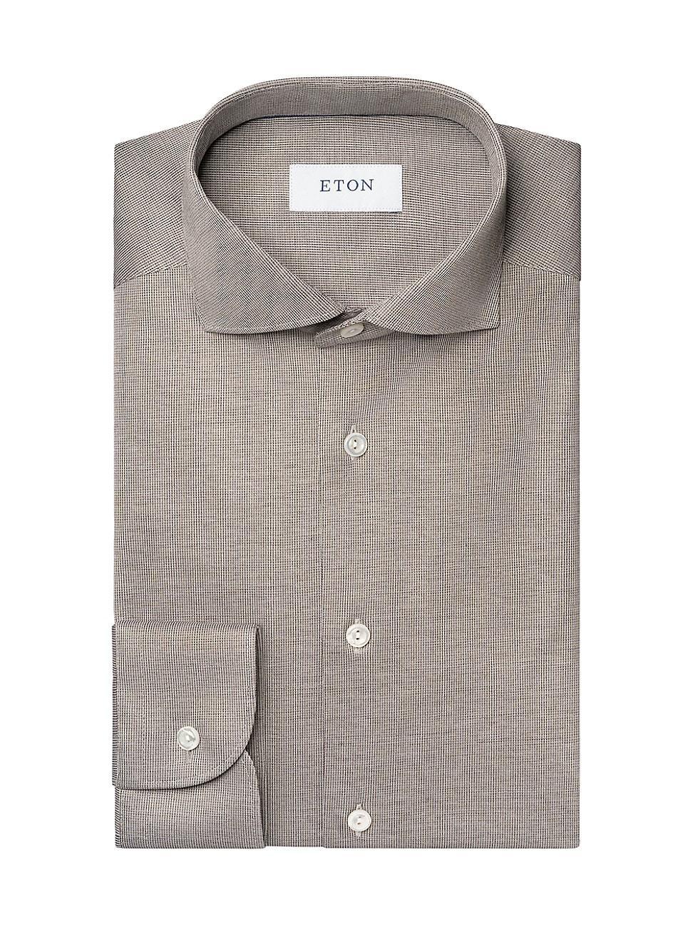 Men's Signature Filo di Scozia Jersey Contemporary-Fit Dress Shirt Product Image