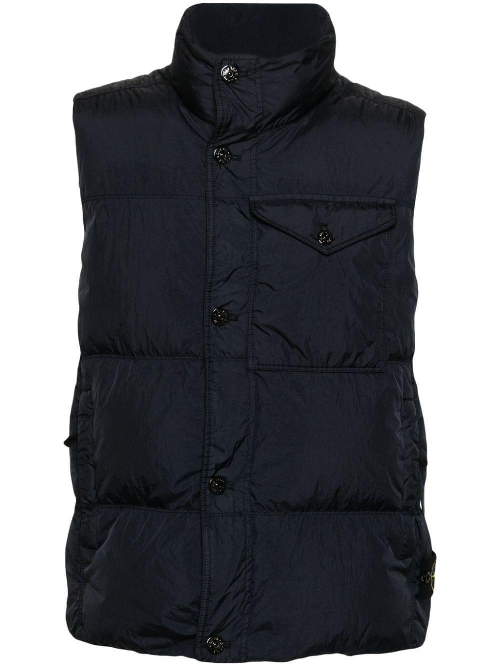 Compass-badge Padded Gilet In Blue product image