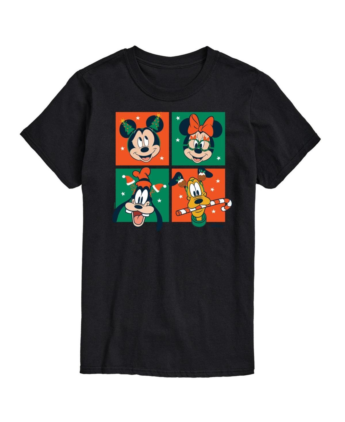 Disneys Mickey Mouse & Friends Mens Christmas Grid Graphic Tee Product Image