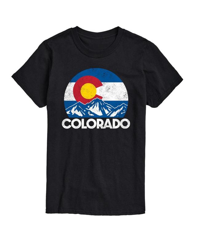 Hybrid Apparel Retro Colorado Flag Mountains Mens Short Sleeve Tee Product Image