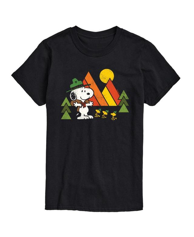 Mens Peanuts Retro Camping T-shirt Product Image