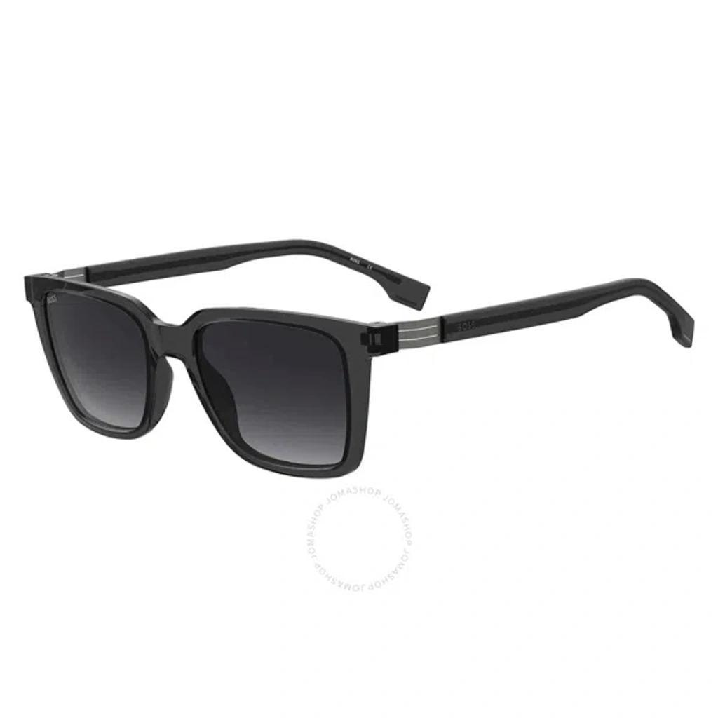 HUGO BOSS Grey Shaded Square Men's Sunglasses Boss 1574/s 0kb7/9o 53 In Black Product Image