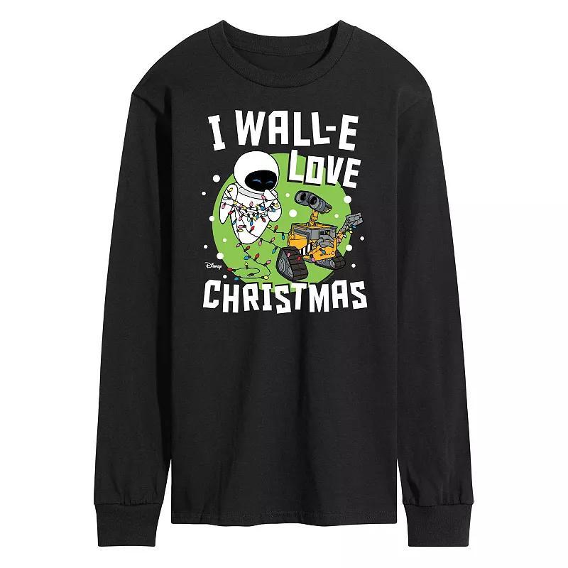 Disneys WALLE Mens Love Christmas Long-sleeved Tee Blue Product Image