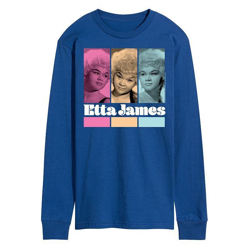 Mens Etta James Long Sleeve Tee Med Blue Product Image