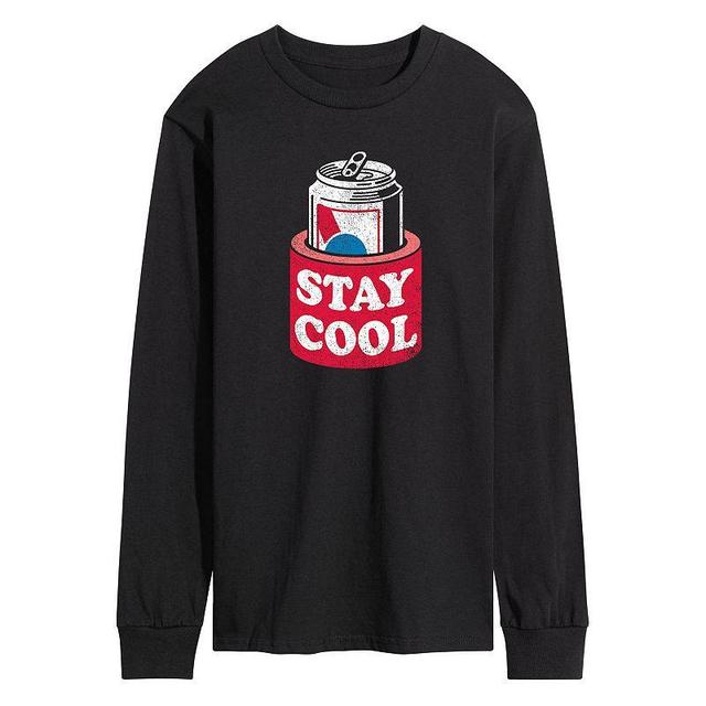 Mens Stay Cool Beer Can Tee Black Product Image