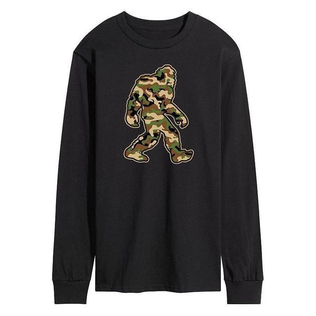 Mens Sasquatch Camo Long Sleeve Graphic Tee Product Image