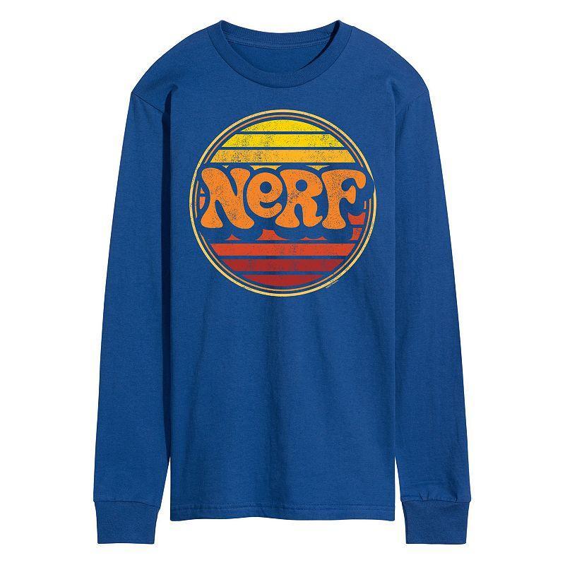 Mens Nerf Retro Sunset Long Sleeve Graphic Tee Blue Product Image