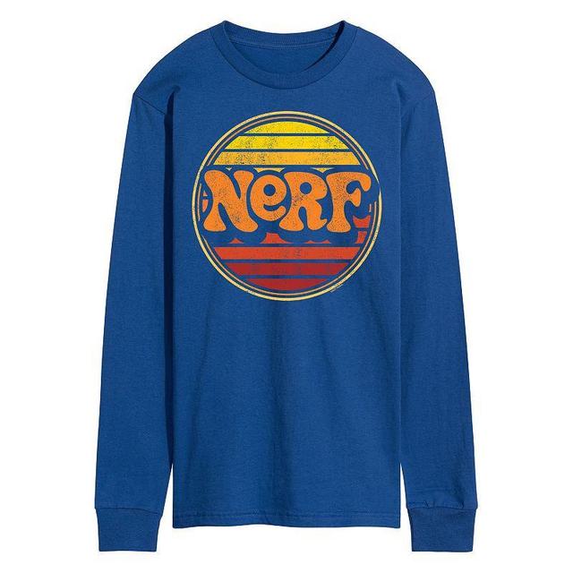 Mens Nerf Retro Sunset Long Sleeve Graphic Tee Blue Product Image