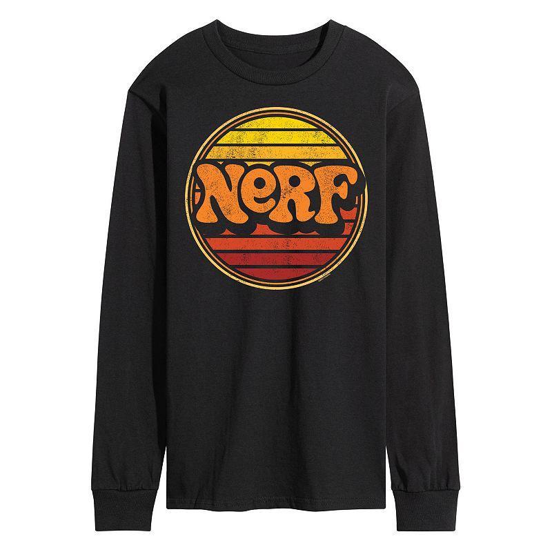 Mens Nerf Retro Sunset Long Sleeve Graphic Tee Blue Product Image