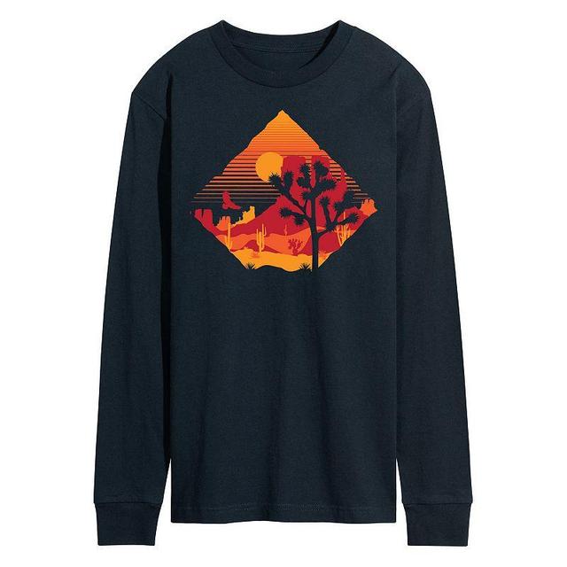 Mens Desert Sunset Graphic Tee Dark Green Product Image