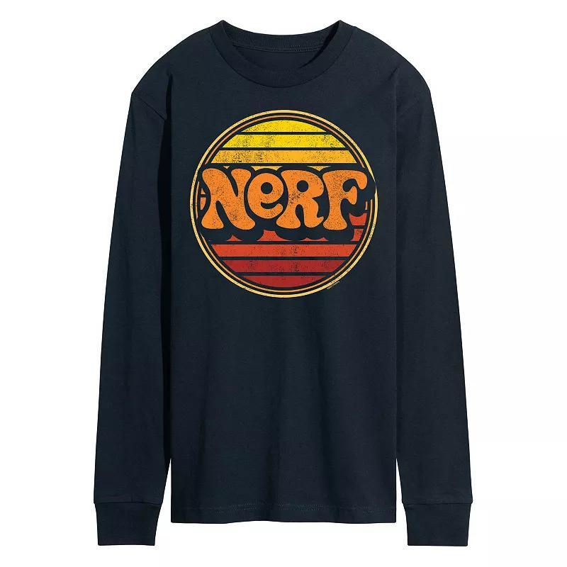 Mens Nerf Retro Sunset Long Sleeve Graphic Tee Blue Product Image