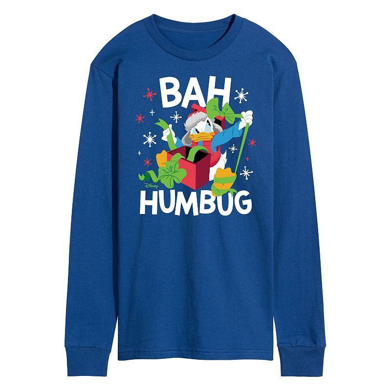 Disneys Mickey Mouse & Friends Donald Duck Mens Bah Humbug Long Sleeve Graphic Tee Product Image