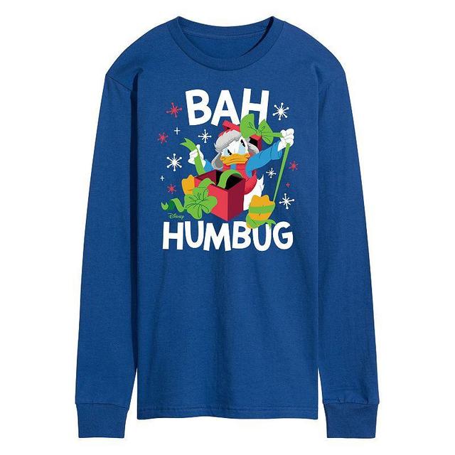 Disneys Mickey Mouse & Friends Donald Duck Mens Bah Humbug Long Sleeve Graphic Tee Product Image