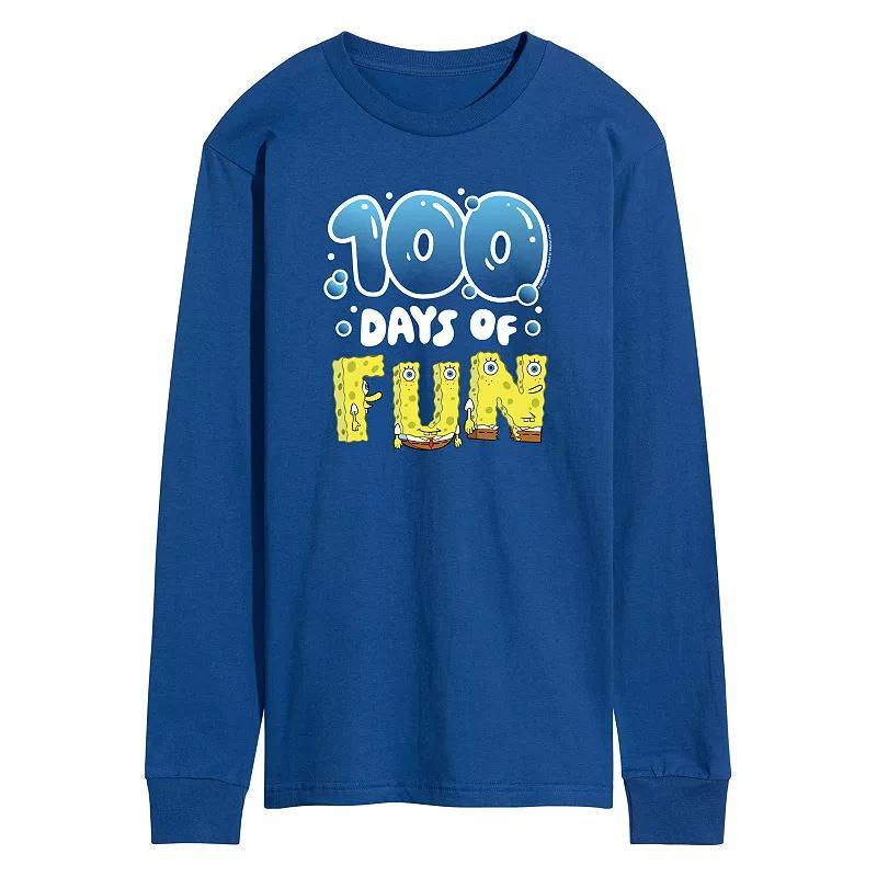 Mens SpongeBob SquarePants 100 Days Later Long Sleeve Graphic Tee Product Image