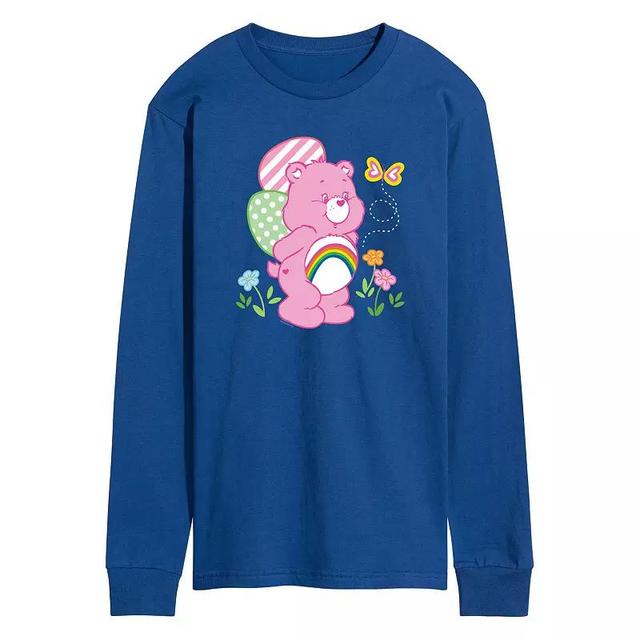 Mens Care Bears Cheer Bear Easter Scene Long Sleeve Graphic Tee Product Image