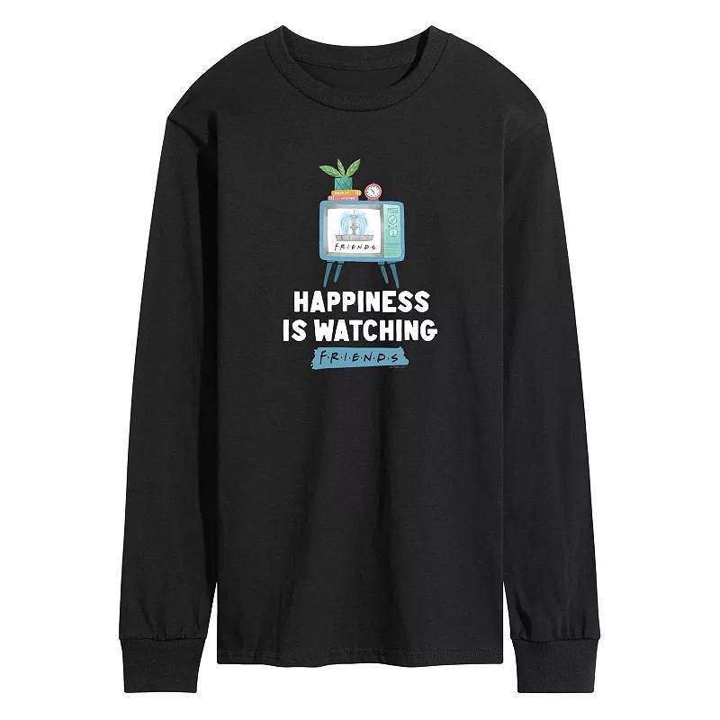 Mens Friends Happiness Watching Friends Long Sleeve Graphic Tee Product Image