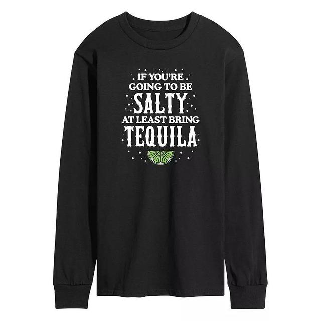 Mens Be Salty Bring Tequila Long Sleeve Graphic Tee Product Image