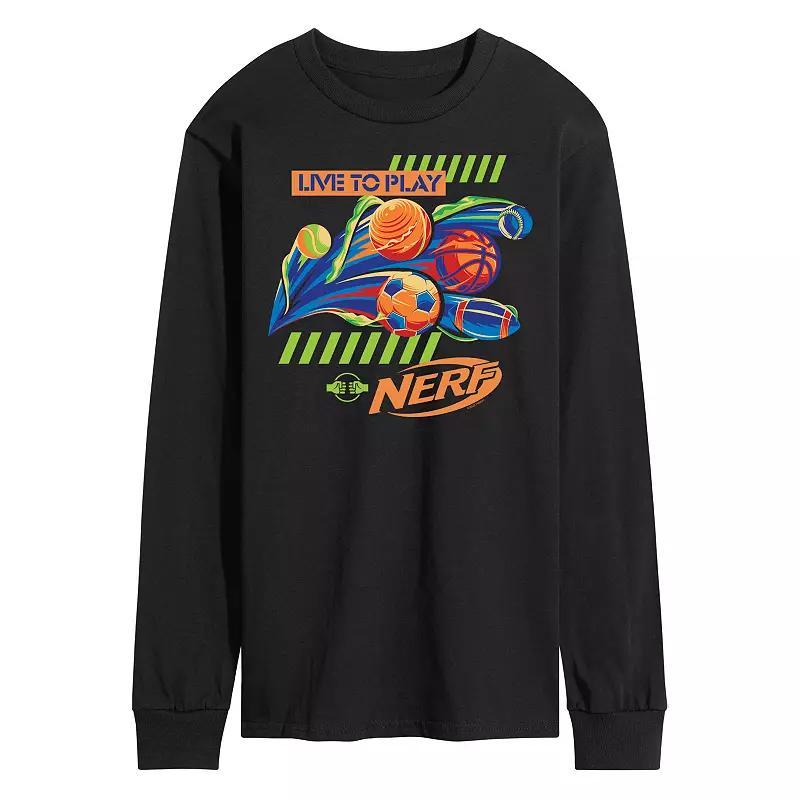 Mens Nerf Live To Play Long Sleeve Graphic Tee Product Image