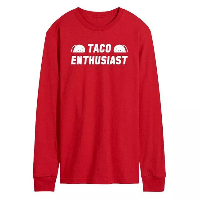 Mens Taco Enthusiast Long Sleeve Graphic Tee Product Image