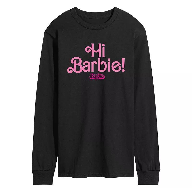 Mens Barbie The Movie Hi Barbie Long Sleeve Graphic Tee Product Image