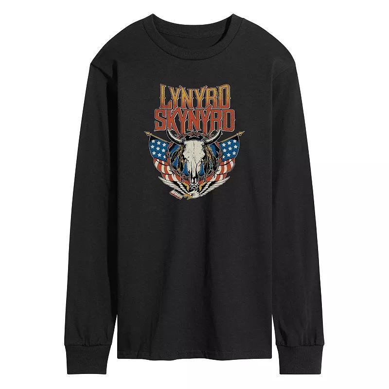 Mens Lynyrd Skynyrd Steer Skull Long Sleeve Graphic Tee Product Image