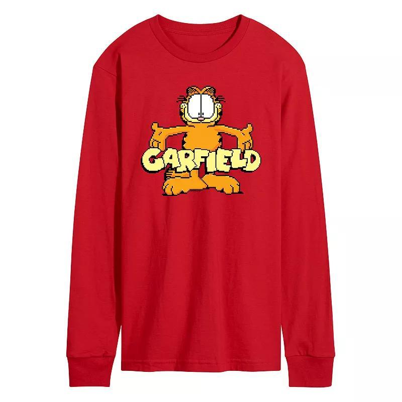 Mens Garfield Standing Logo Long Sleeve Graphic Tee Product Image