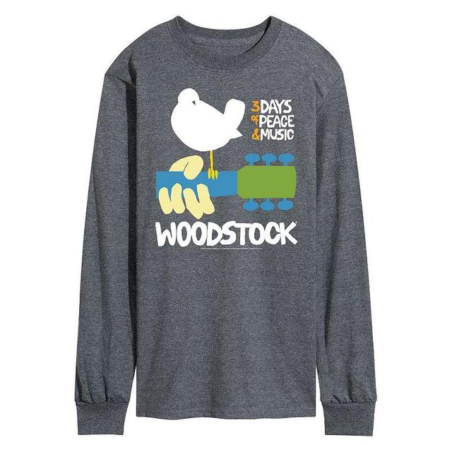 Mens Woodstock Poster Long Sleeve Graphic Tee Product Image