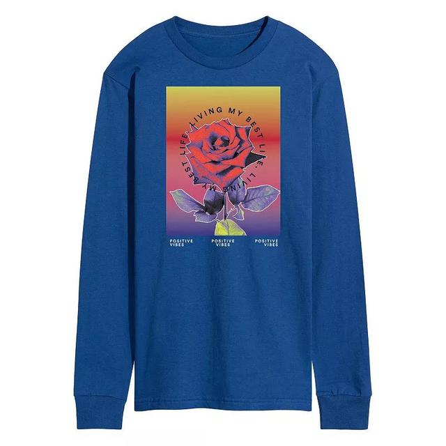 Mens Positive Vibes Tee Med Blue Product Image