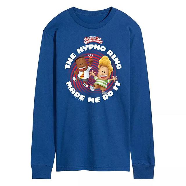 Mens Captain Underpants Hypno Ring Long Sleeve Graphic Tee Product Image