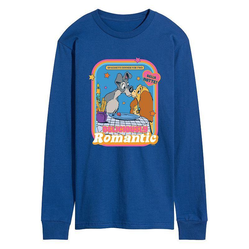 Disneys Lady and the Tramp Mens Romantic Long Sleeve Graphic Tee Product Image